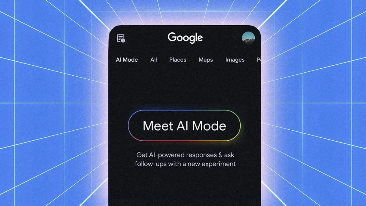 Google AI Mode interface in search results on mobile